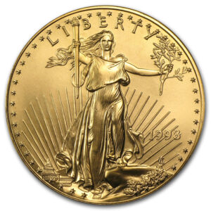 1 OZ AMERICAN GOLD EAGLE $50 COIN BU (BACKDATES)