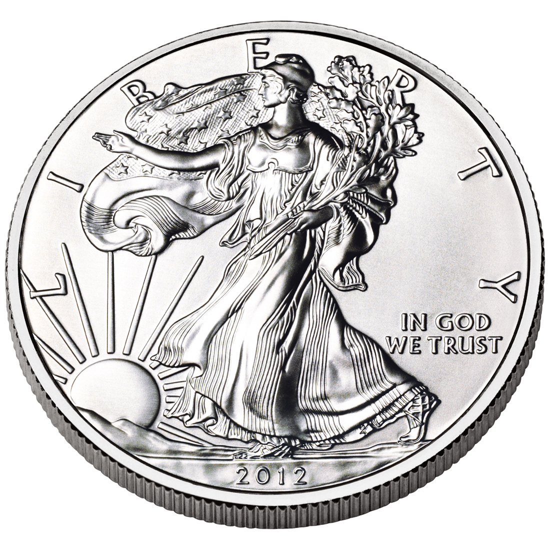 2012 American Silver Eagle BrilliantUncirculated (BU) Republic