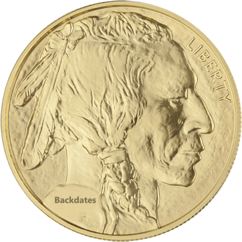 1 OZ AMERICAN GOLD BUFFALO $50 COIN BU (BACKDATES)