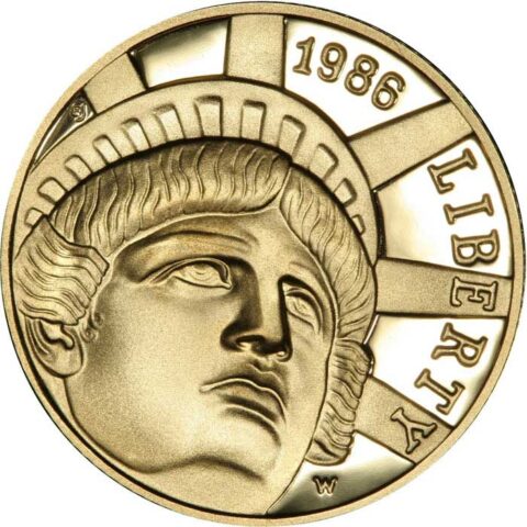 .2419 OZ AMERICAN GOLD COMMEMORATIVE $5 COIN BU (BACKDATES)