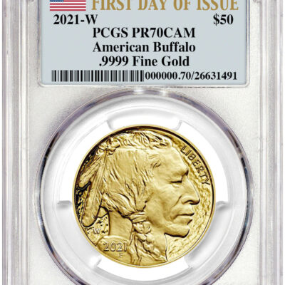 2021-W $50 American Gold Buffalo PR70 PCGS First Day Of Issue