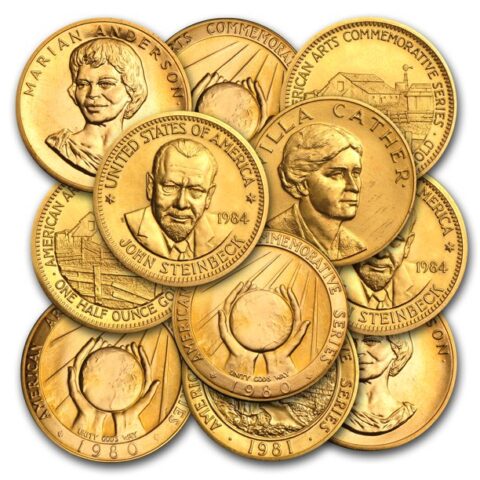 United States Mint Gold Commemorative Arts Medal (1/2 Ounce) Random Dates