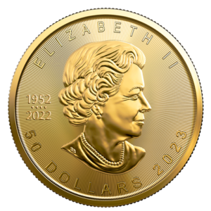 2023 1 OZ $50 CANADIAN GOLD MAPLE LEAF BU .9999
