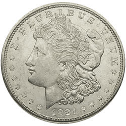 $1 MORGAN | AMERICAN SILVER DOLLAR COIN |1921| AU "ALMOST UNCIRCULATED"